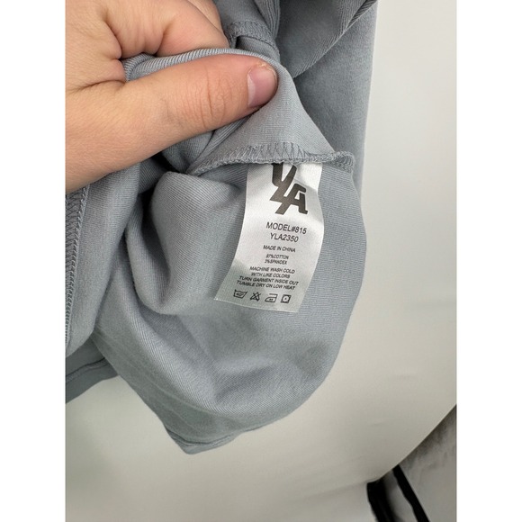 YOUNGLA Oversized Sweatshirt Crewneck Long Sleeve Grey XL - Picture 8 of 8